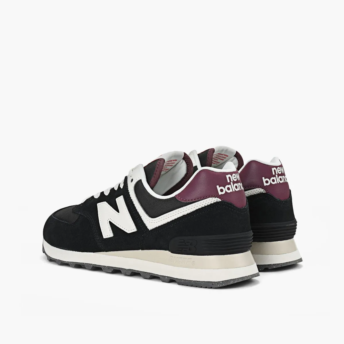 574 Suede Sneaker (Black   White)