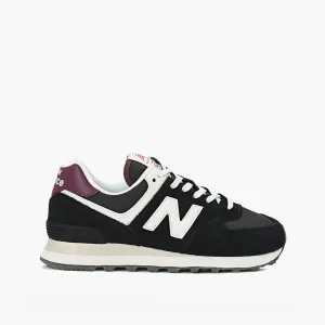 574 Suede Sneaker (Black   White)