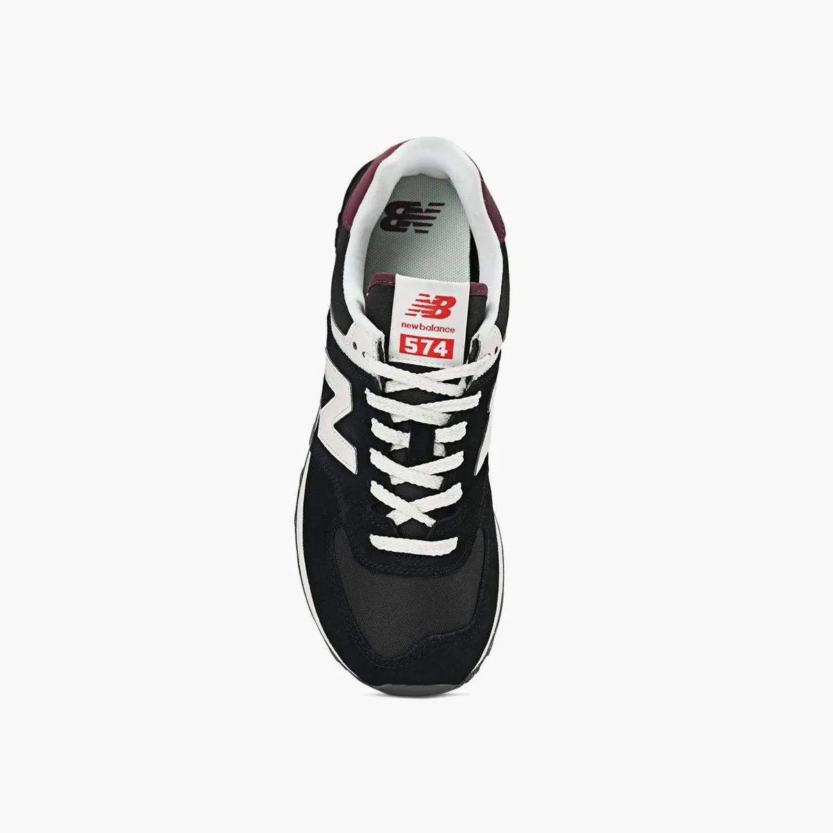574 Suede Sneaker (Black   White)