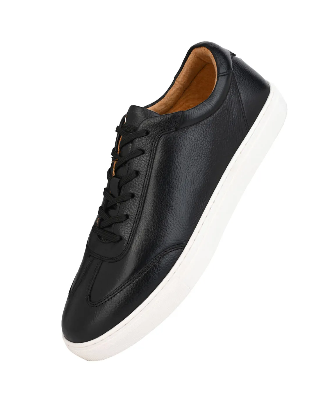 Alberto Torresi Premium Black Leather Sneakers – Ultimate Blend of Style
