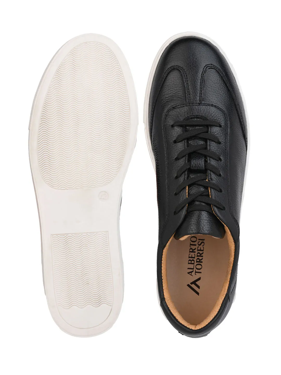 Alberto Torresi Premium Black Leather Sneakers – Ultimate Blend of Style