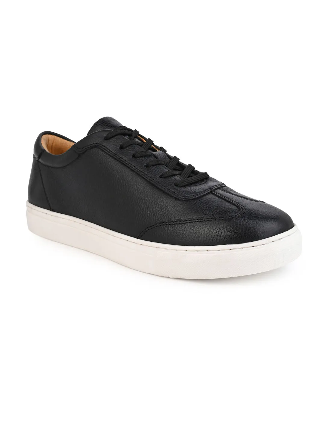 Alberto Torresi Premium Black Leather Sneakers – Ultimate Blend of Style