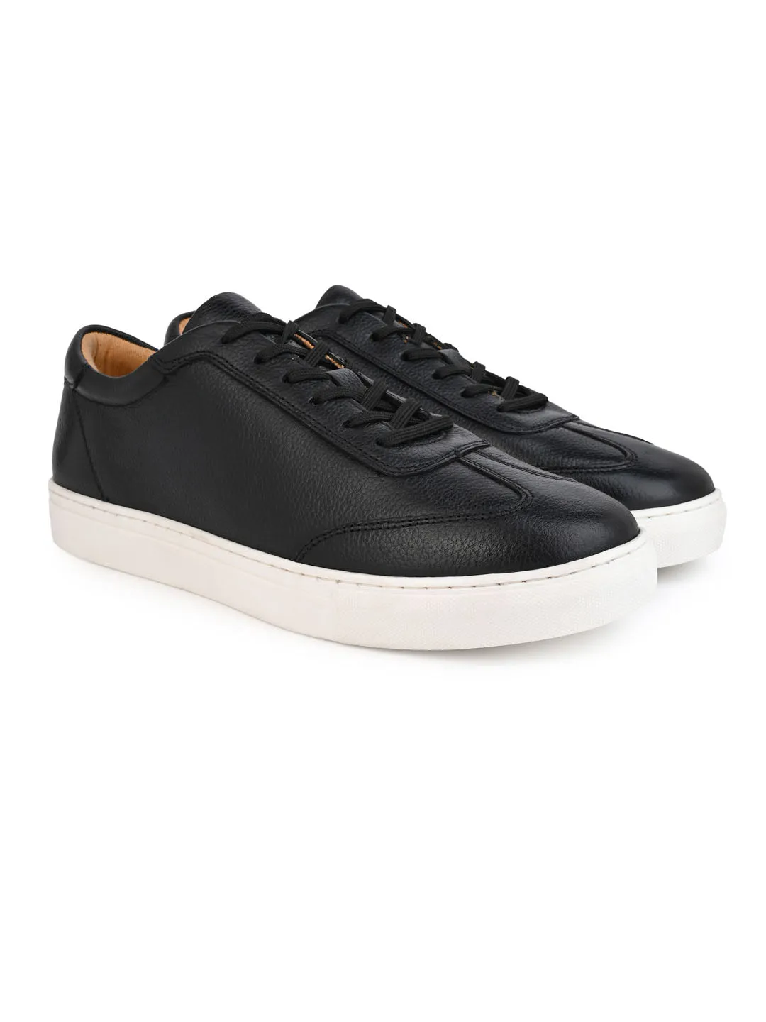 Alberto Torresi Premium Black Leather Sneakers – Ultimate Blend of Style