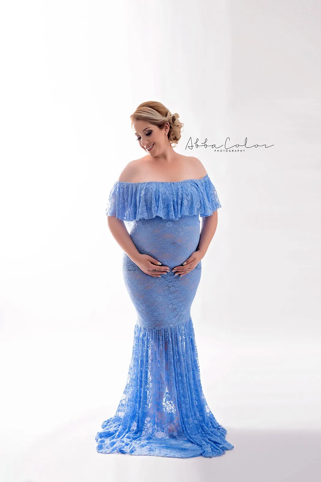 Allison Maternity Skirt • Fitted Maternity Skirt • Lace Mermaid Skirt •  Pregnancy Maxi Skirt • Maternity Skirt Dress • Pregnancy Skirt • by Sew Trendy