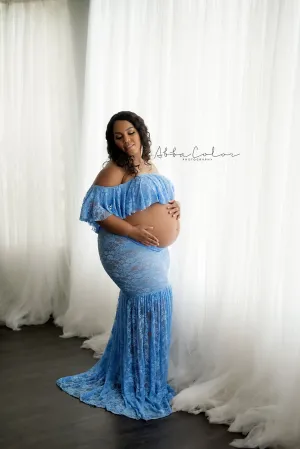 Allison Maternity Skirt • Fitted Maternity Skirt • Lace Mermaid Skirt •  Pregnancy Maxi Skirt • Maternity Skirt Dress • Pregnancy Skirt • by Sew Trendy