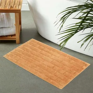 Apricot Tiled Cotton Bathmat