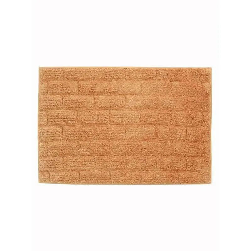 Apricot Tiled Cotton Bathmat