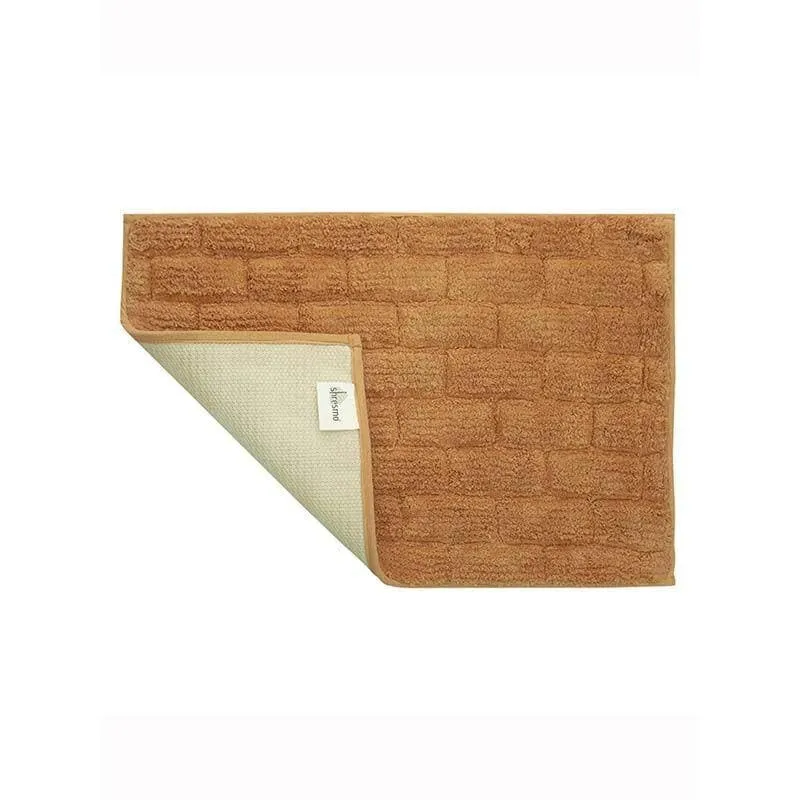 Apricot Tiled Cotton Bathmat