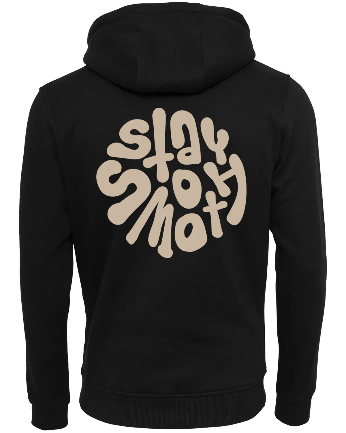 Black Hoodie / Stay Smooth Sand Front Back Women