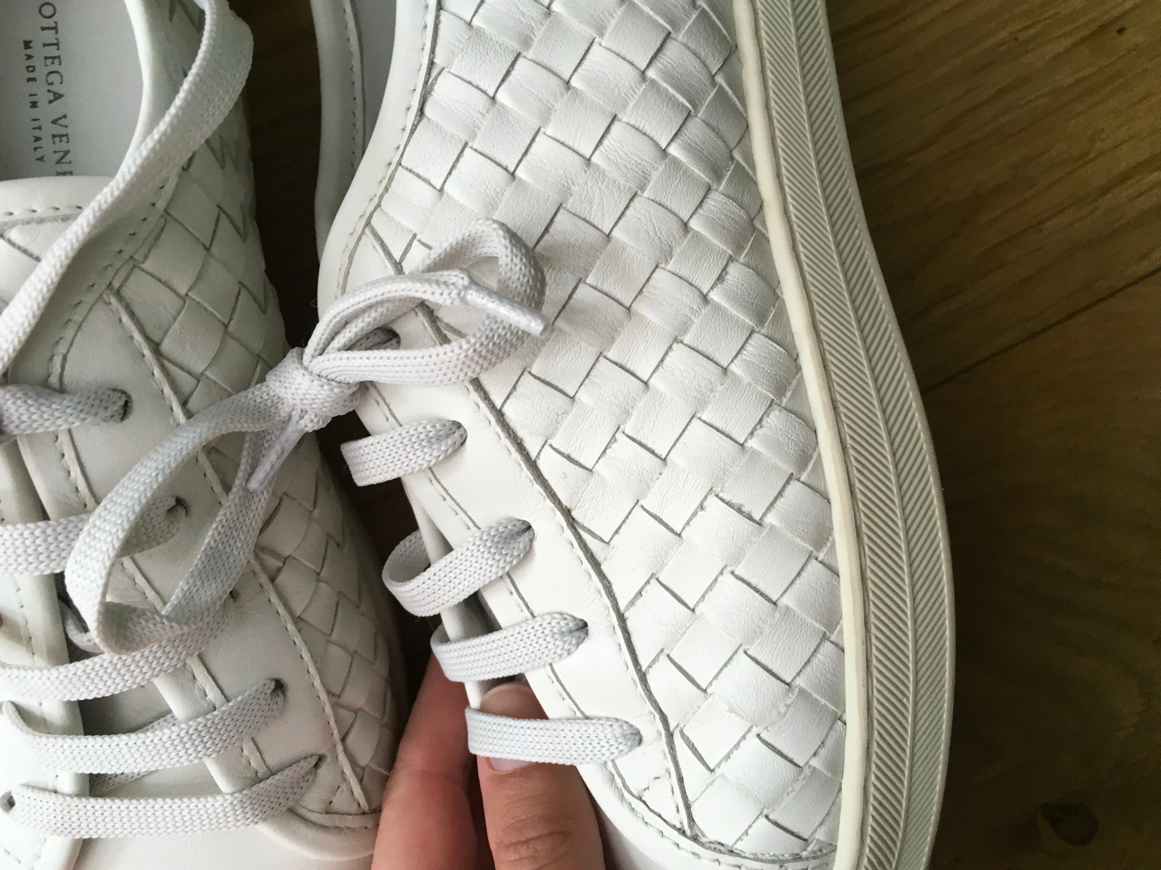 Bottega Veneta Intrecciato leather sneakers trainers Size 37 US 7 UK 4 €928 ladies