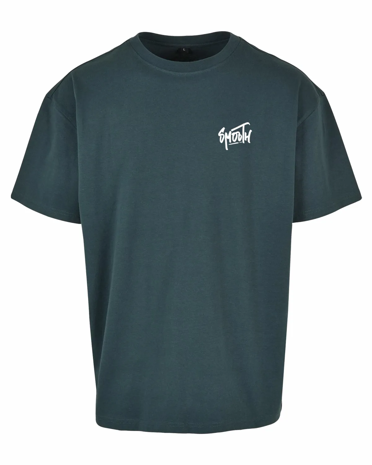 Bottle Green Heavy T / Dainty White Front Back Women