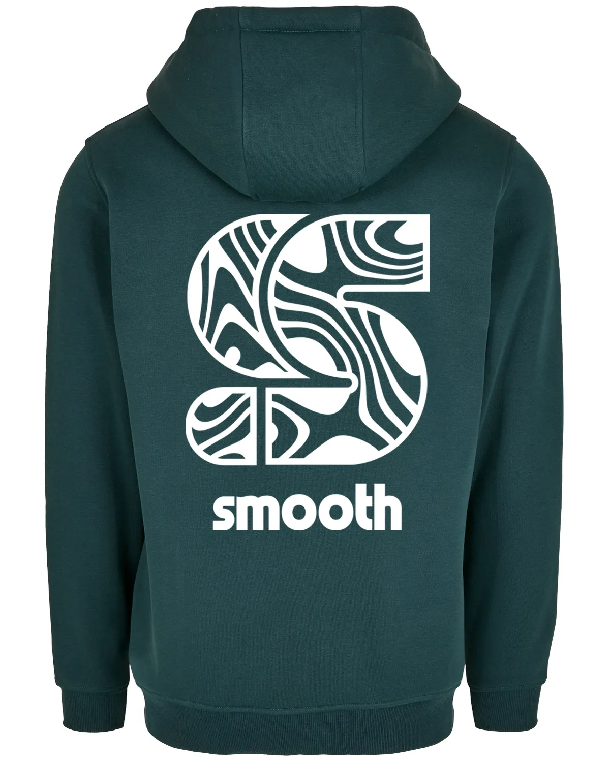 Bottle Green Hoodie / S Pattern White Front Back Men