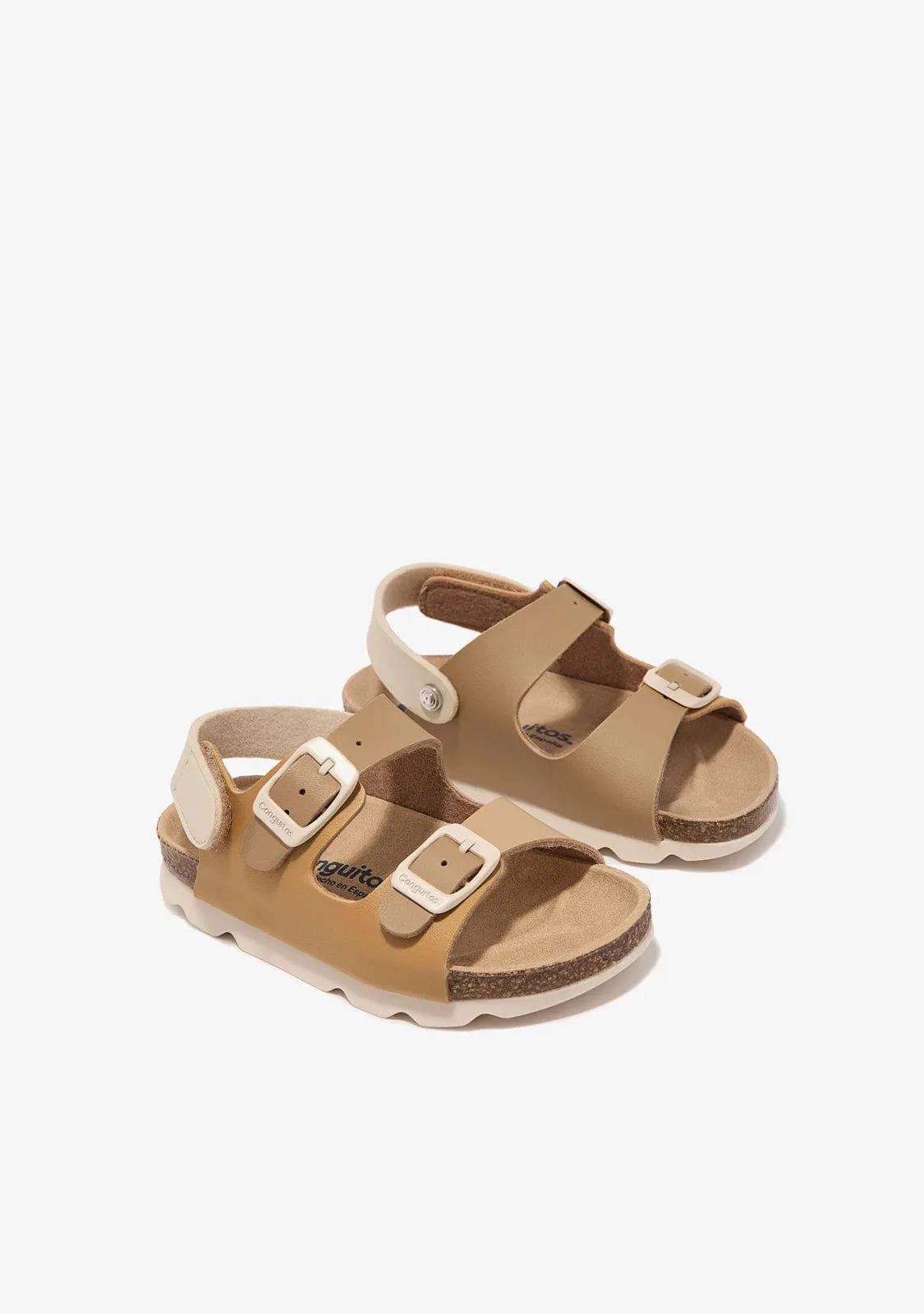 Brown Bio Buckle Sandals