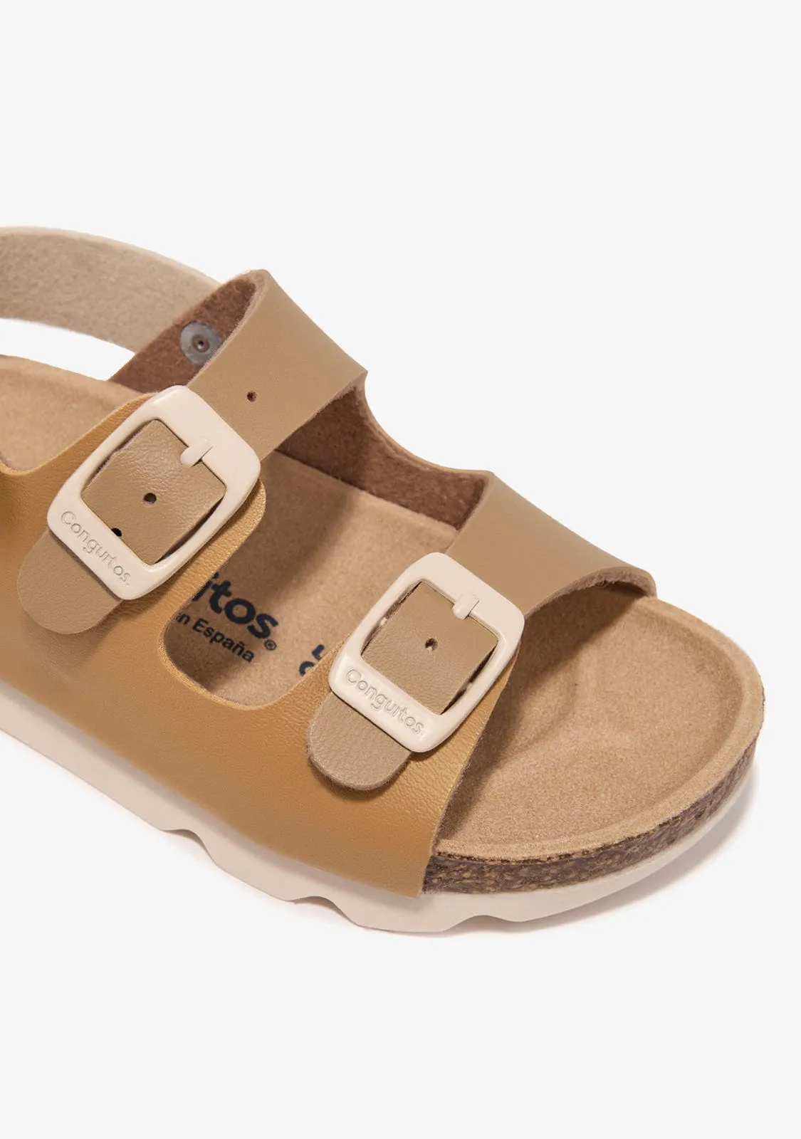 Brown Bio Buckle Sandals