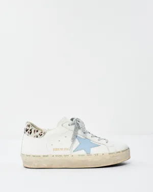 Golden Goose White With Grey Animal Print Platform Superstar Sneakers - 37