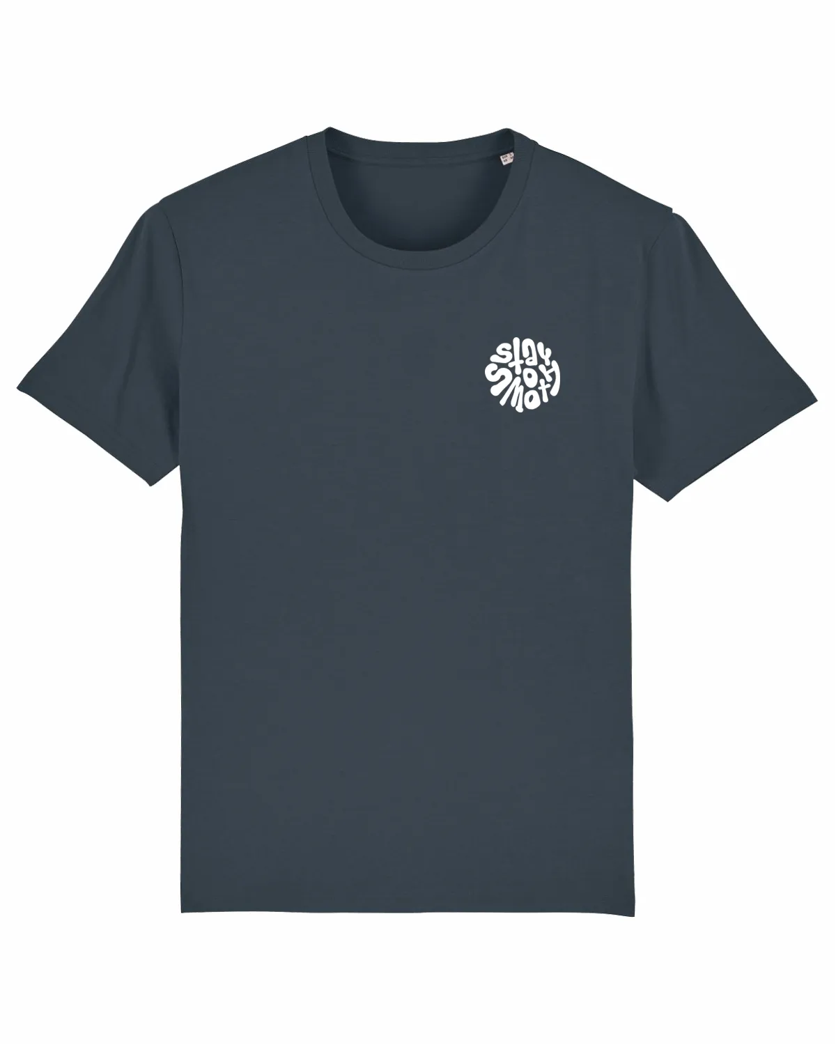 Ink Blue T / Stay Smooth White Front Back Women