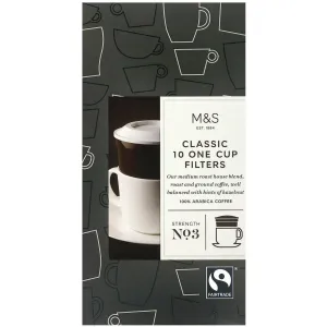 M&S Cup Filters House Blend Ground Coffee 10 x 6.2g (62g)