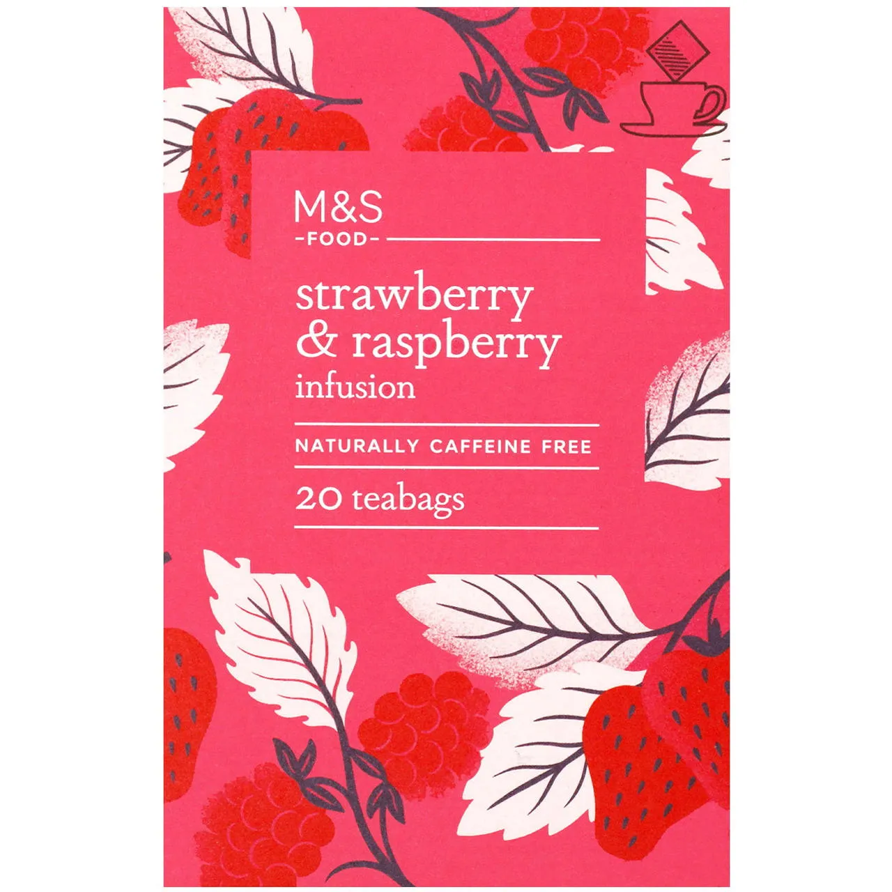 M&S Food 20 Strawberry & Raspberry Infusion Teabags 40g