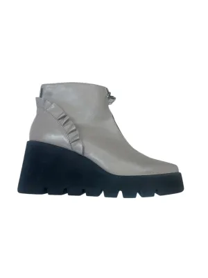 Marco moreo grey leather platform  ankle boots