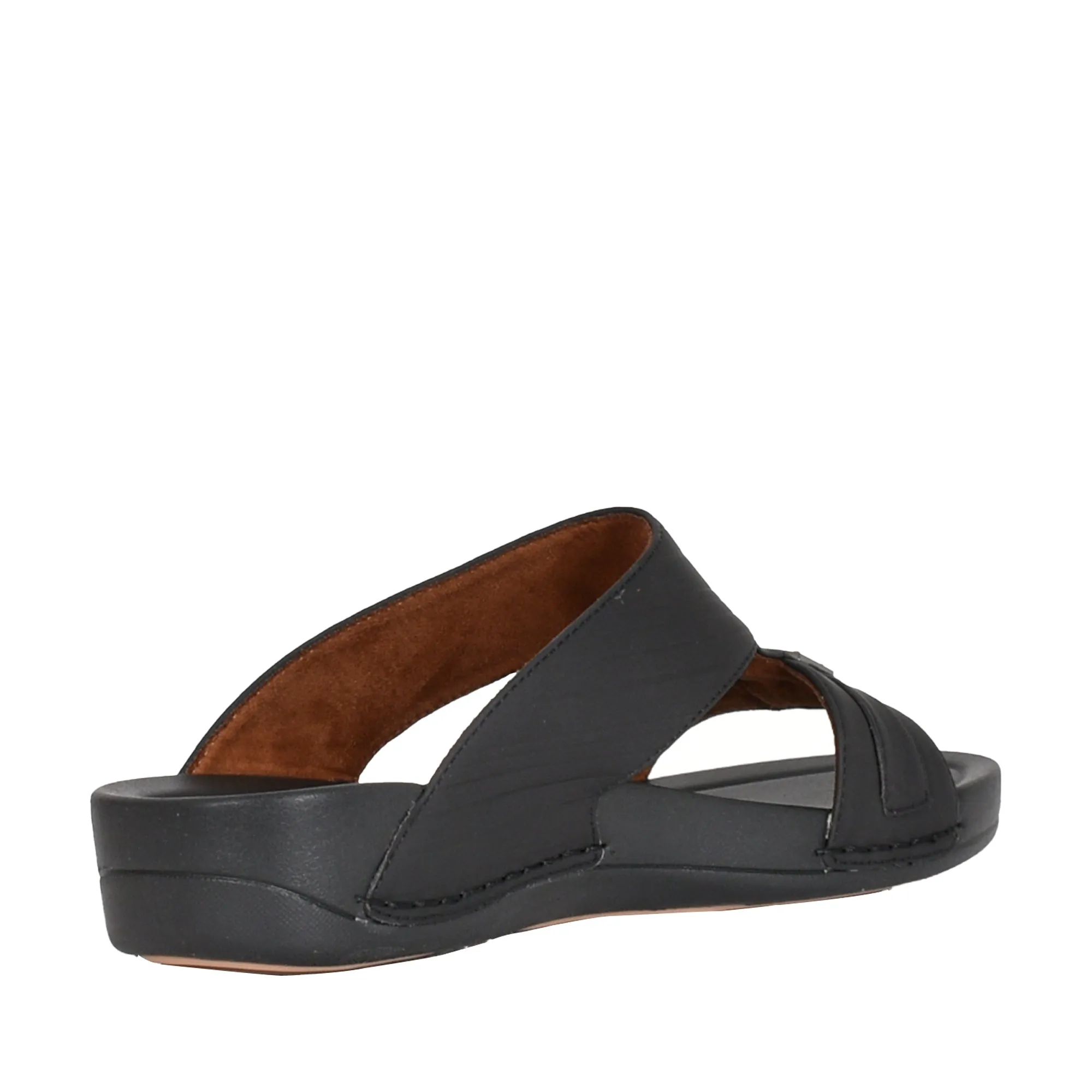 Mens Patterned Strap Sandals Black