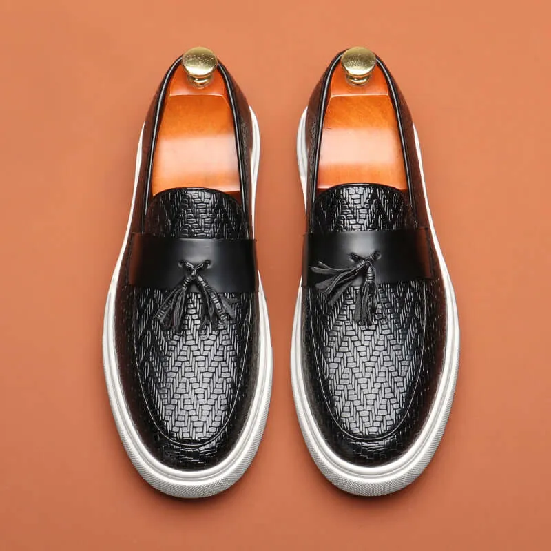 Men's Tassel Loafers - Casual Slip-On Shoes