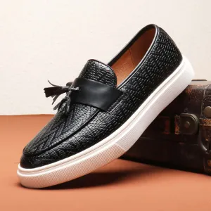 Men's Tassel Loafers - Casual Slip-On Shoes