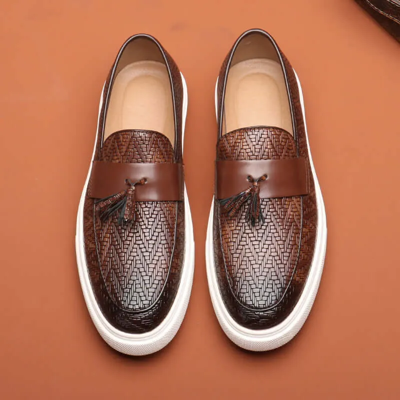 Men's Tassel Loafers - Casual Slip-On Shoes