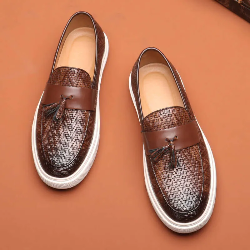 Men's Tassel Loafers - Casual Slip-On Shoes