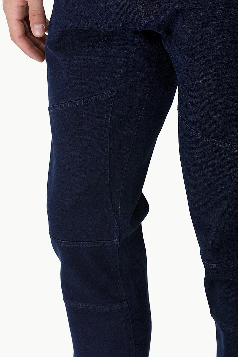 Multi-Panel Denim Cuff Joggers