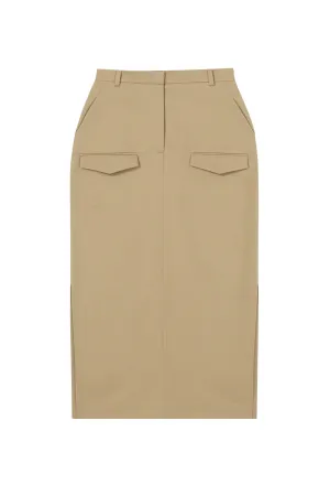 Nanushka Edena Midi Cargo Skirt - Pebble