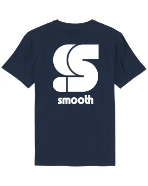 Navy Kids T / S Logo White Front Back Boys