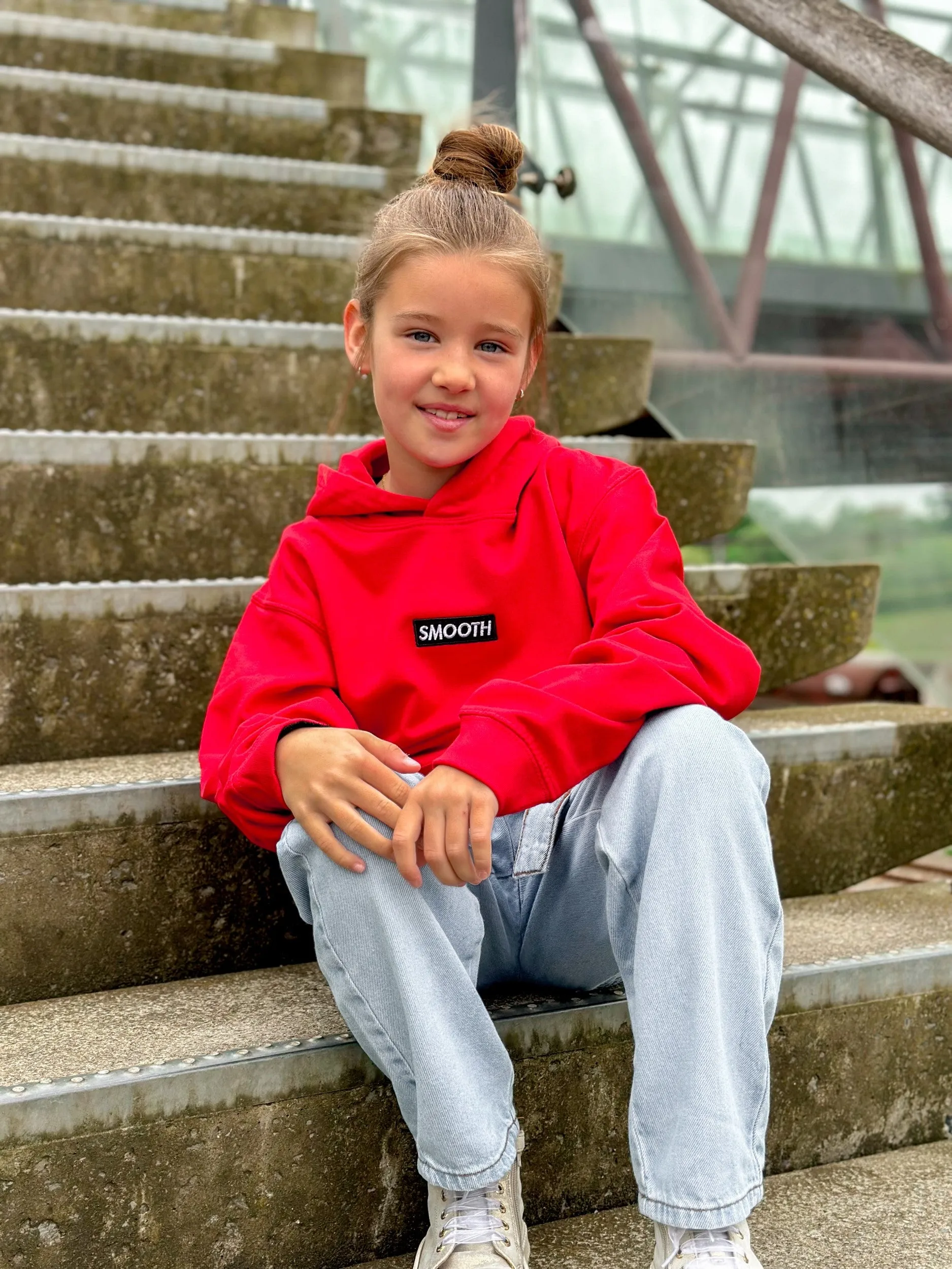 Red Kids Hoodie / Black Box Girls