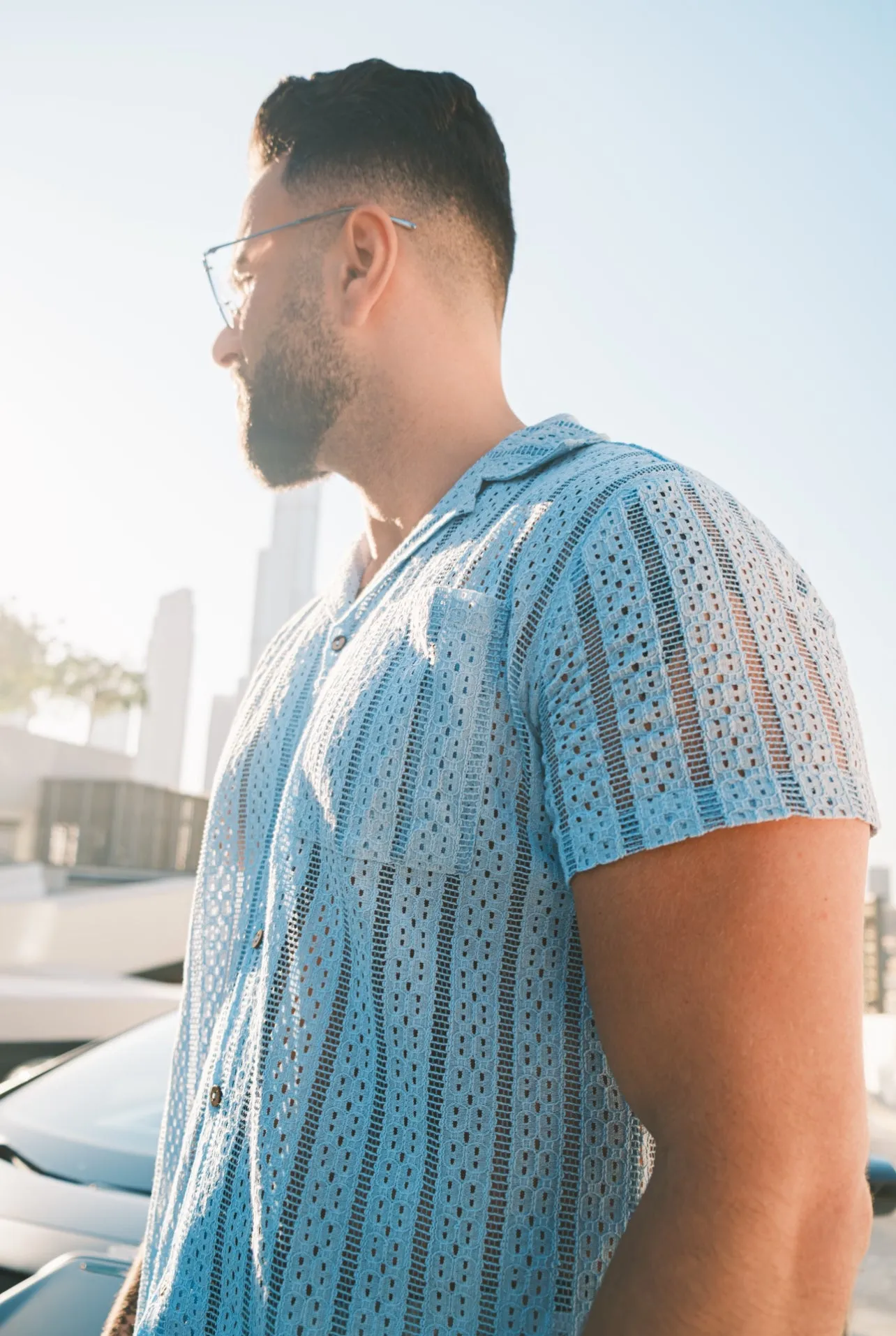 Shirt Coachella light blue
