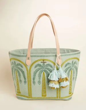Spartina Fiesta Tote - Richmond Hill Sea Foam Palms