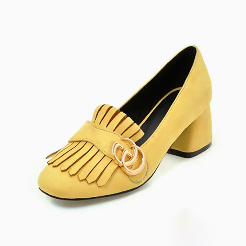 Tassel Chunky Heel Summer Heels