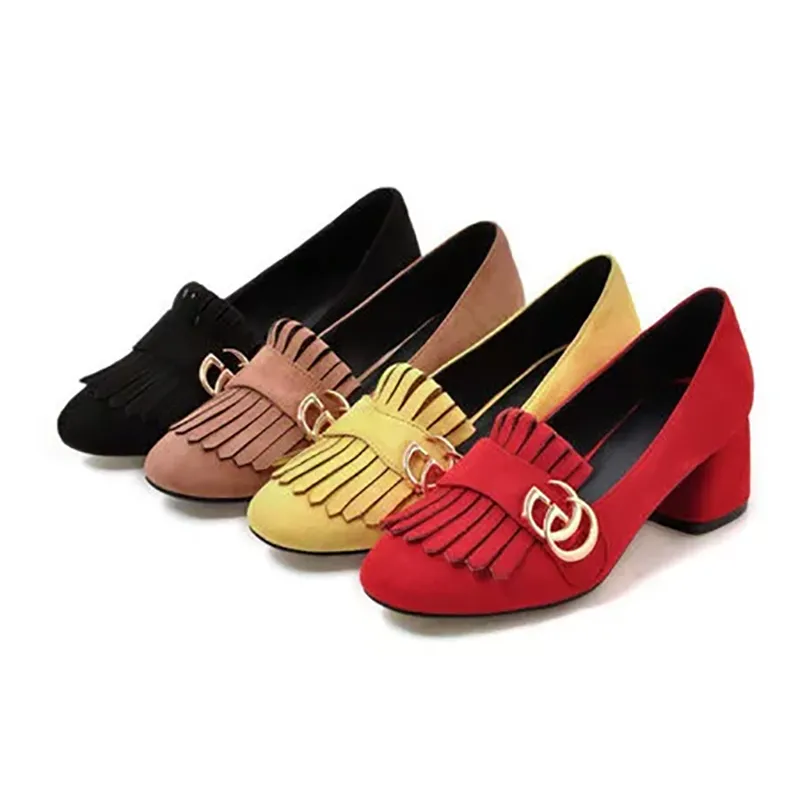 Tassel Chunky Heel Summer Heels