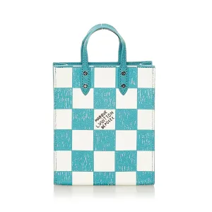 Trendy Inspired Louis Vuitton Sac Plat Xs Blue Checkerboard Damier Leather