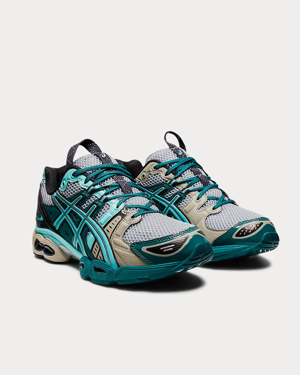 UB3-S GEL-NIMBUS 9 Piedmont Grey / Aruba Blue Low Top Sneakers