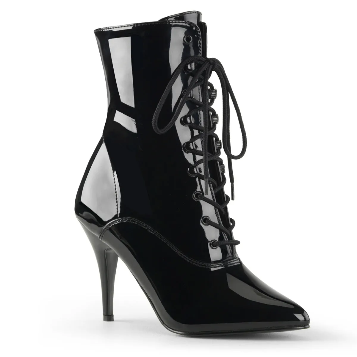 VANITY-1020 Black Patent 4 Inch Heel Ankle Boot