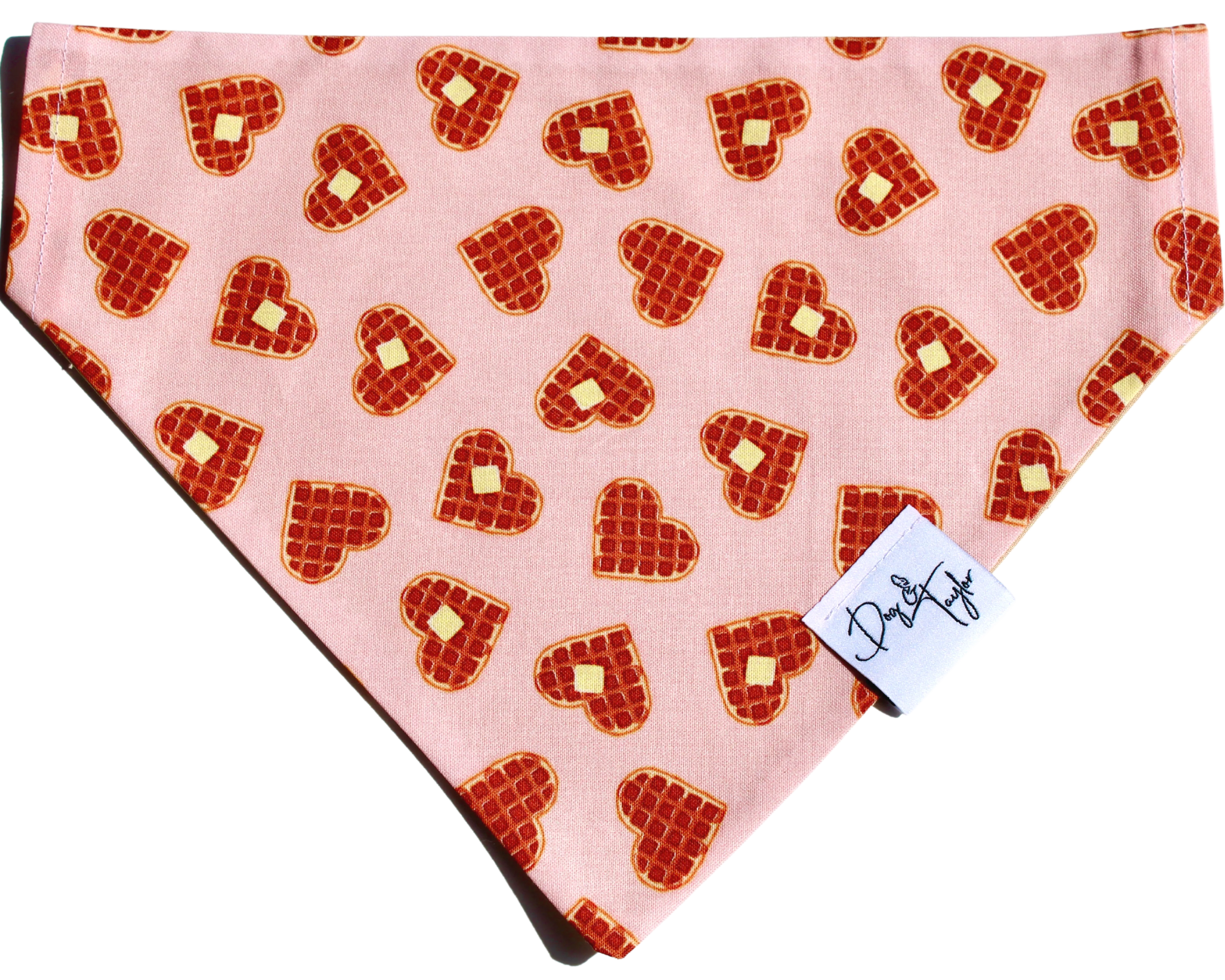 Waffle Hearts Dog Bandana