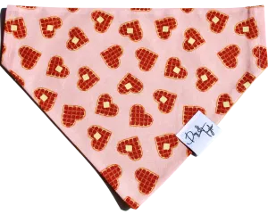 Waffle Hearts Dog Bandana