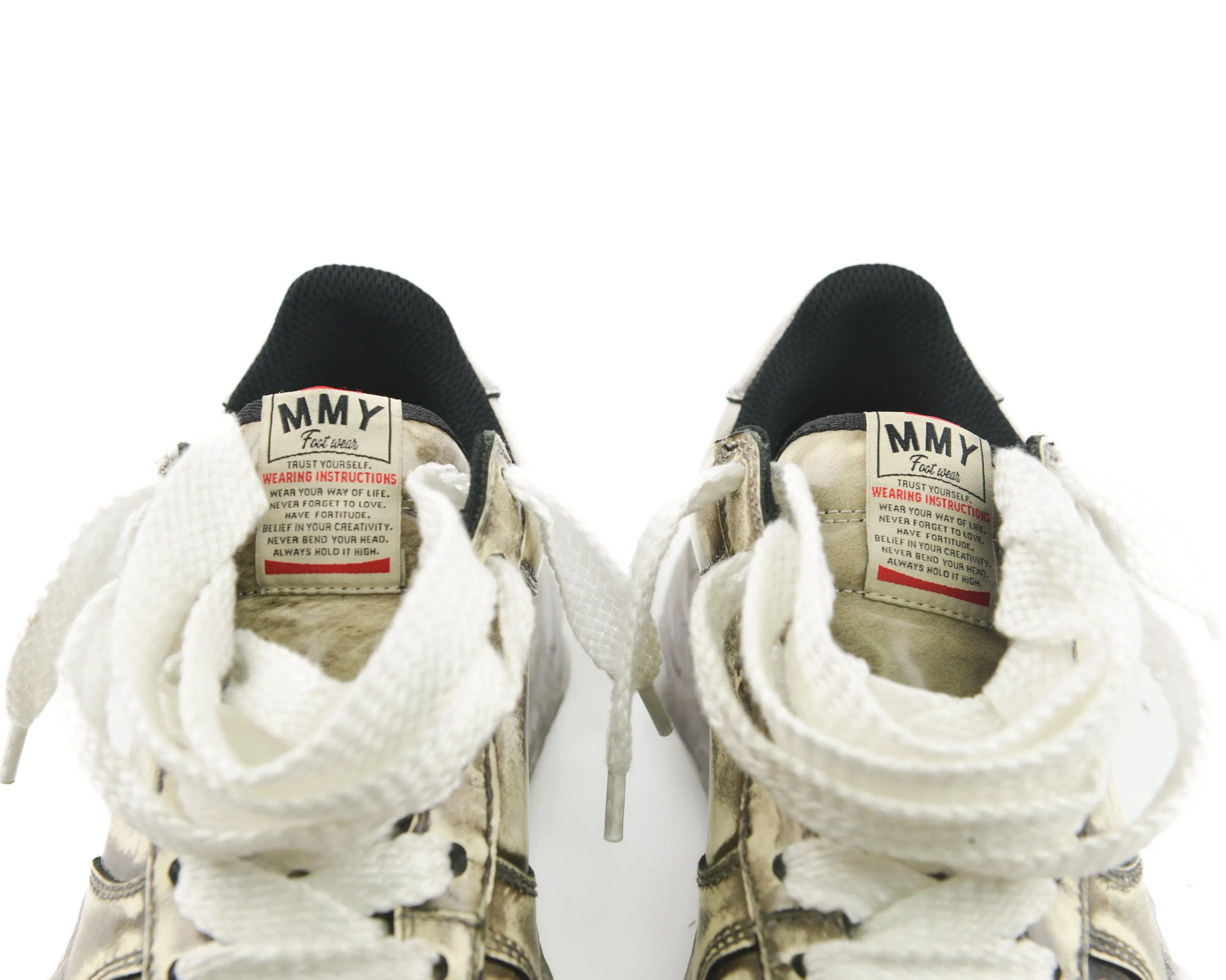 Wayne Distressed Lace-Up Sneakers