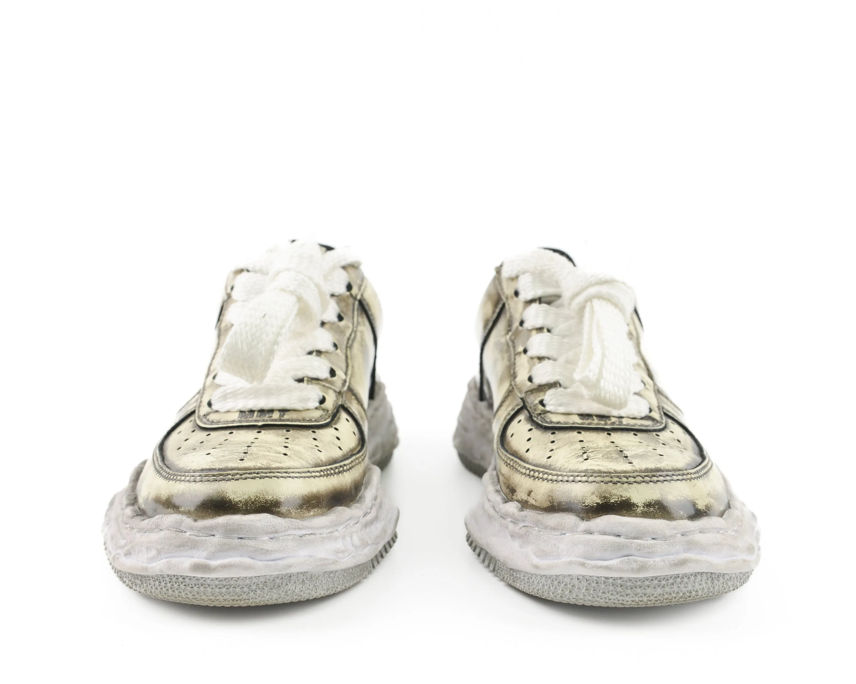 Wayne Distressed Lace-Up Sneakers