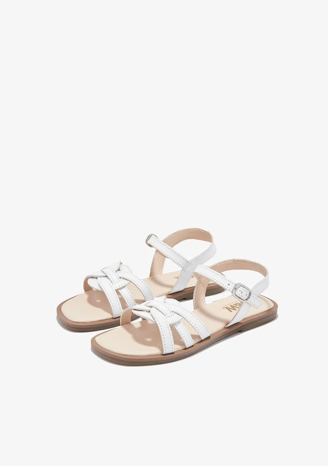White Knot Sandals B&W