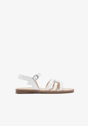 White Knot Sandals B&W