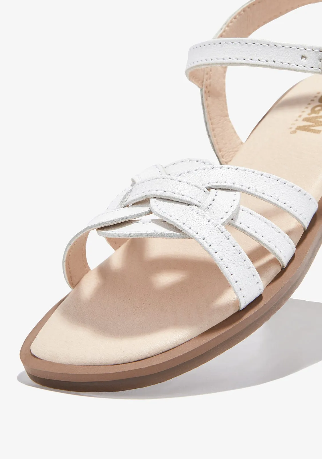 White Knot Sandals B&W