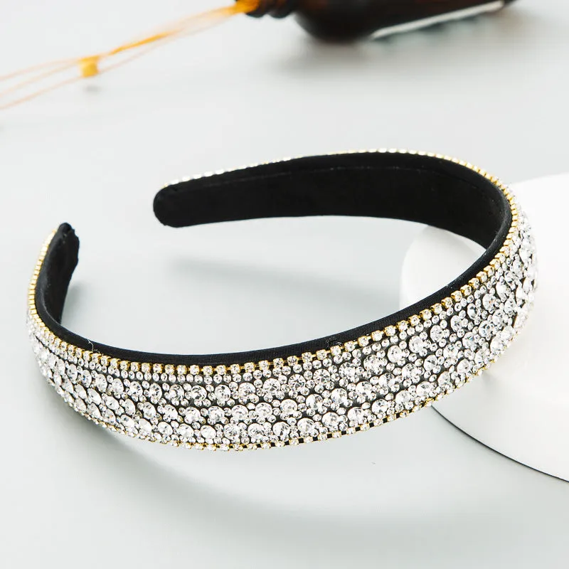 Wholesale Trendy Color Full Diamond Non-slip Headband