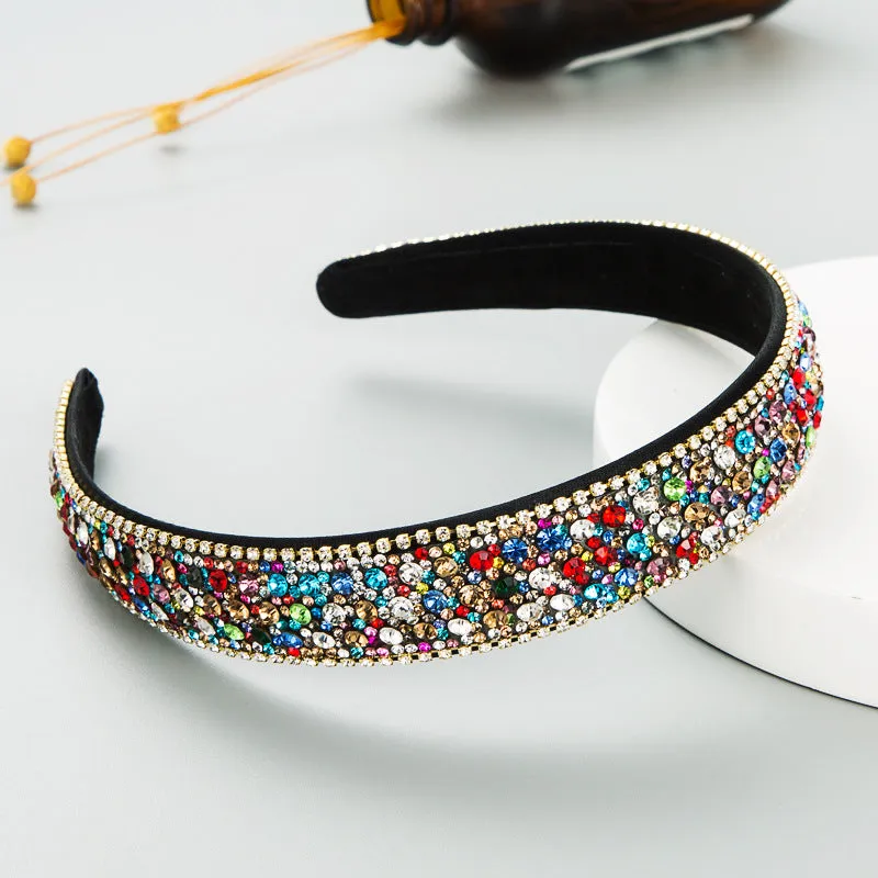 Wholesale Trendy Color Full Diamond Non-slip Headband