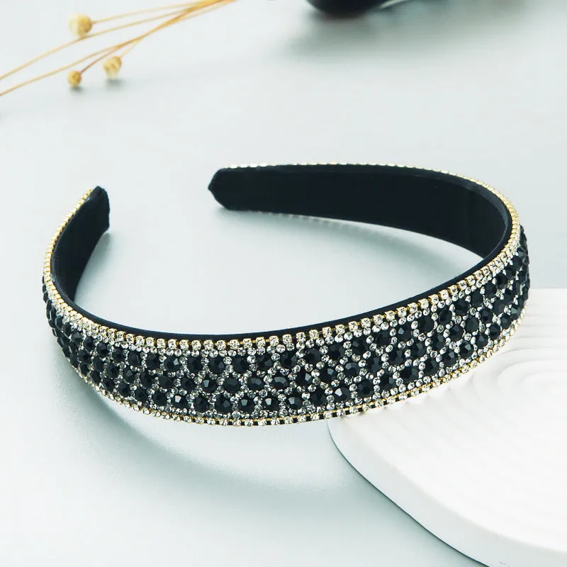 Wholesale Trendy Color Full Diamond Non-slip Headband