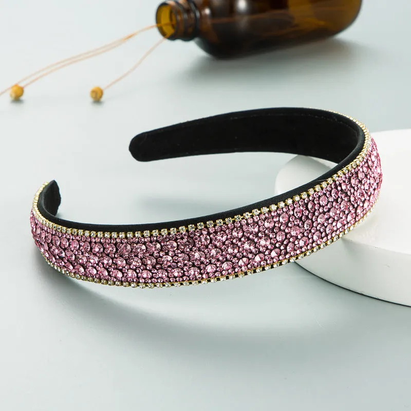 Wholesale Trendy Color Full Diamond Non-slip Headband